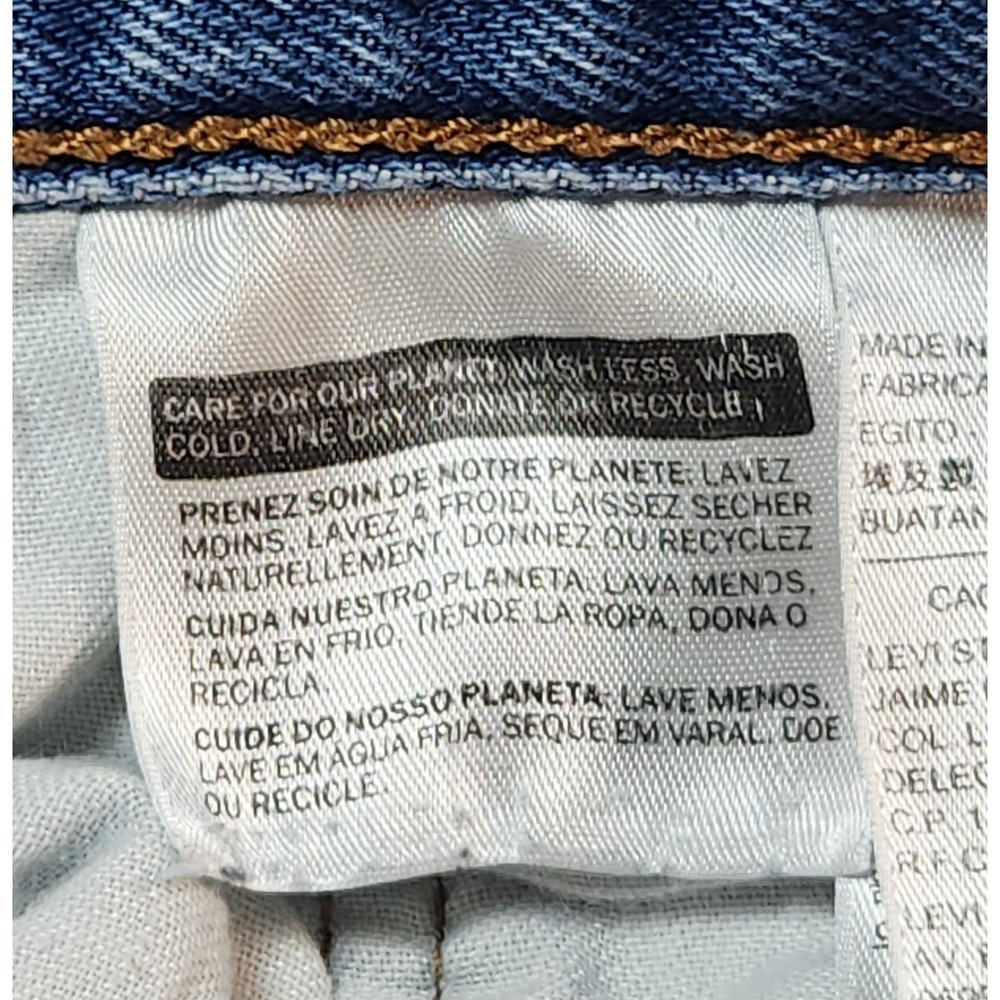 Levis 501 Jeans Mens 44x34 Blue Button Fly Original Straight Denim - Picture 9 of 11